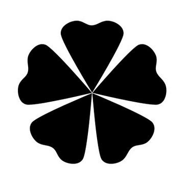 Symbol - 5-blättriges Kleeblatt