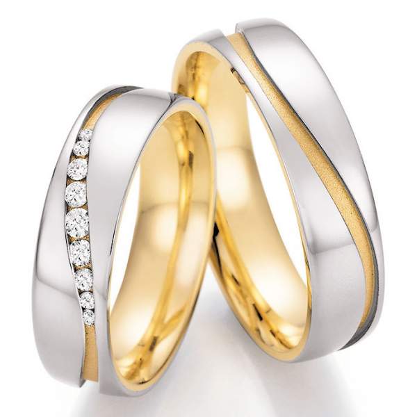Trauringe Gold Honeymoon Solid Brillant 66-42150