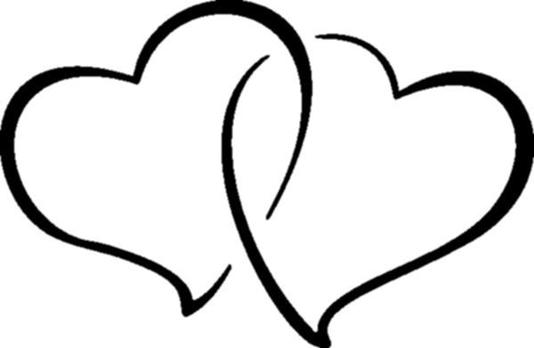 Symbol - Zwei verbundene Herzen
