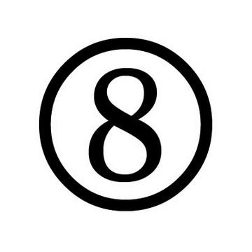 Symbol - Billardkugel Nummer 8